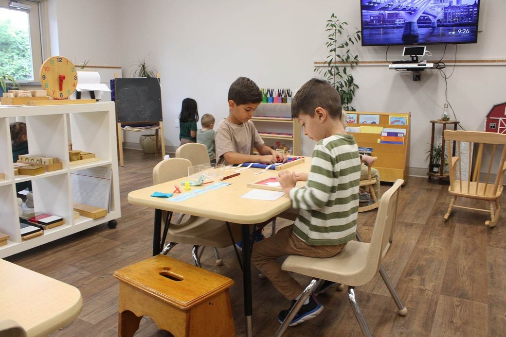 Children at work in the Casa Community, Althorp Montessori School