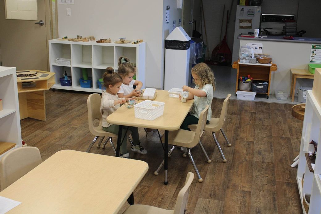 Prepared environment in the Casa classroom, Althorp Montessori School