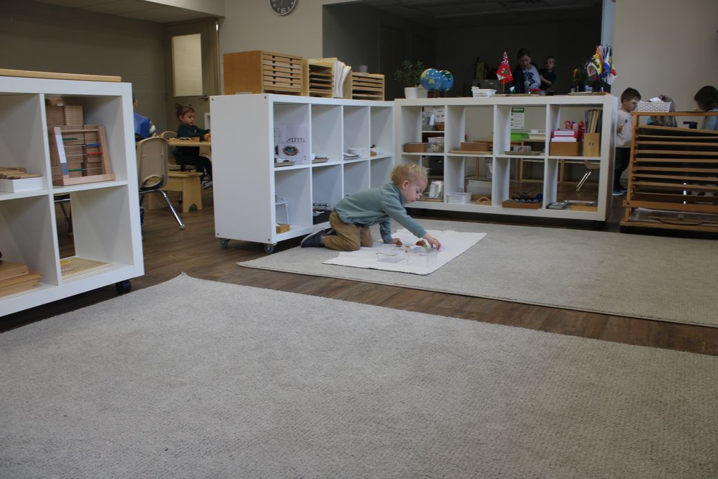 Calm and orderly Montessori classroom at Althorp Montessori School